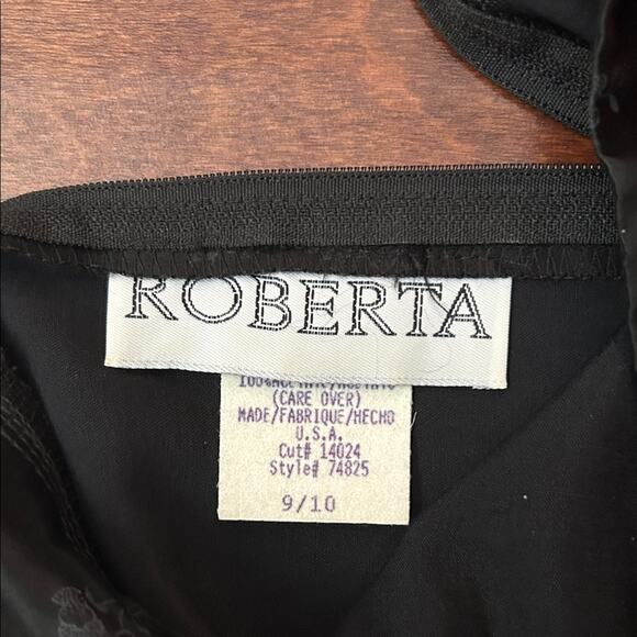 Vintage Roberta Qipao Black Mini Dress, Looks Great on! Size Medium - Picture 11 of 12